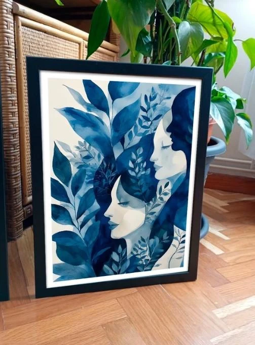 Hermosas laminas decorativas con motivos naturales y femeninos estilo acuarelas – photo 3